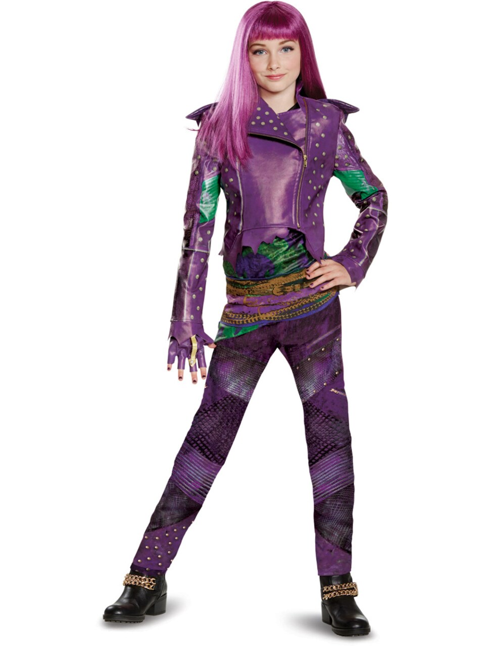 Child's Girls Prestige Disney Descendants 2 Isle Look Mal Costume